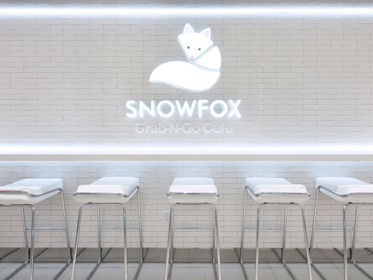 Snowfox cafe restaurant NY interior